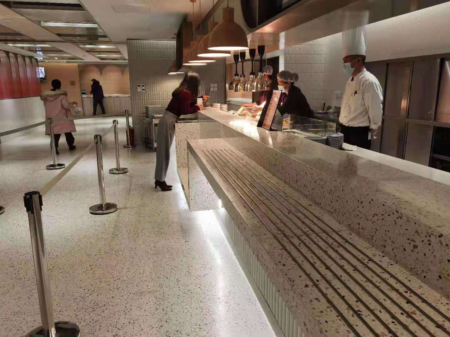 餐厅水磨石地面效果图片